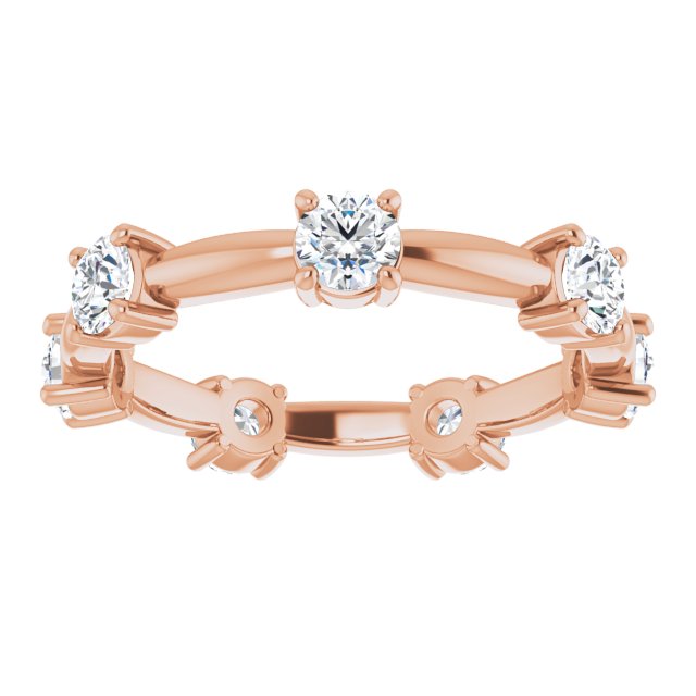 1.17 ct. Round Diamond Eternity Band Stackable Diamond Ring-VIRABYANI